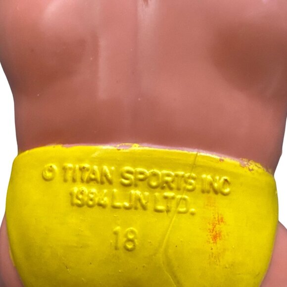 Vintage 1984 Hulk Hogan Wrestling Action Figure By LJN Titan Sports 18 Yellow Tr - Picture 4 of 5